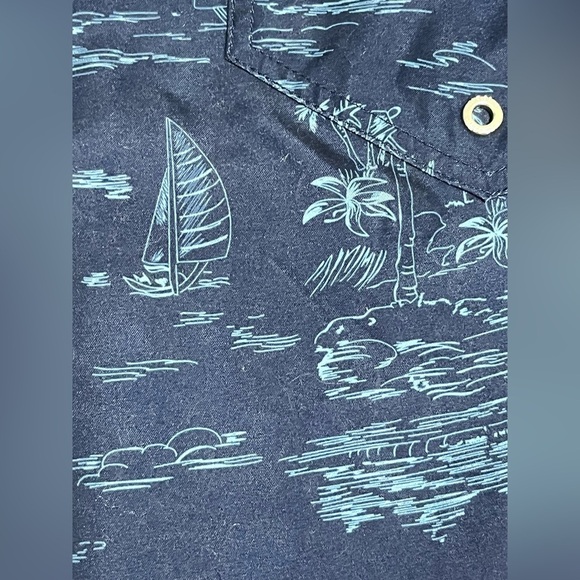 Land’s End Blue Tropical Print Men’s Swim Trunks Pockets Shorts Size 3XL 50-52 - Picture 13 of 16